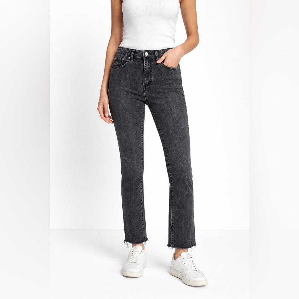 Urban Outfitters BDG‎ Drainpipe High Rise Black Raw Hem Jeans Women’s Size 26